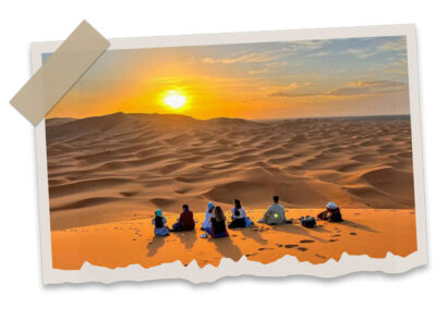 times for sunset and sunrise in Merzouga Desert